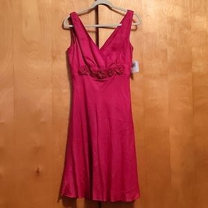 Cynthia Howie Linen Crimson Red Sleeveless Dress